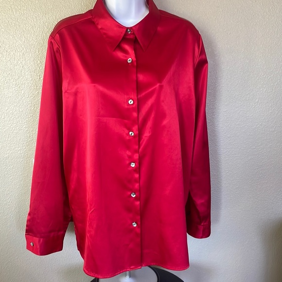 Sag harbor silky feel blouse size 14 - Picture 1 of 8